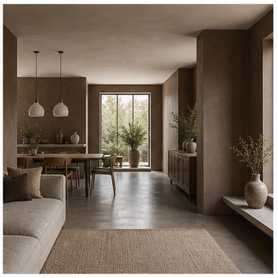 Latex spuiten kleur bruin hele woning