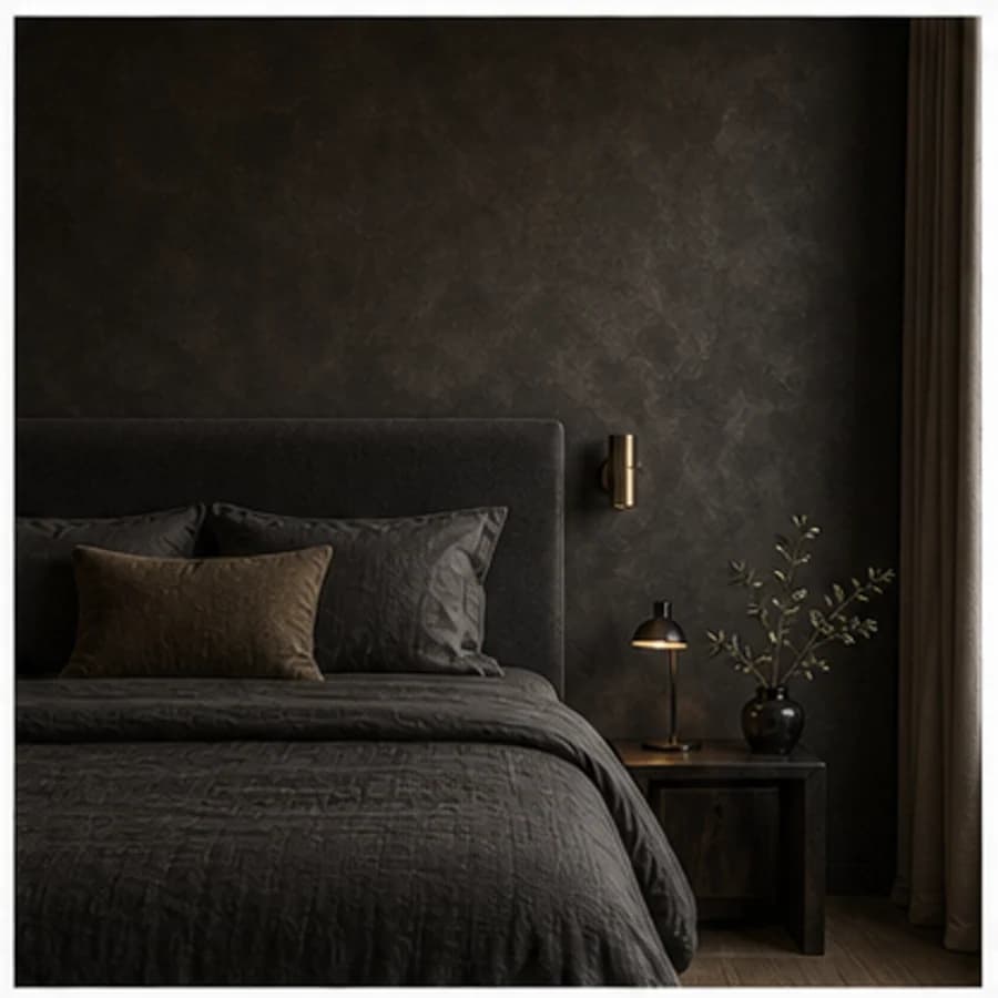 Kleur en textuur kleur donker slaapkamer