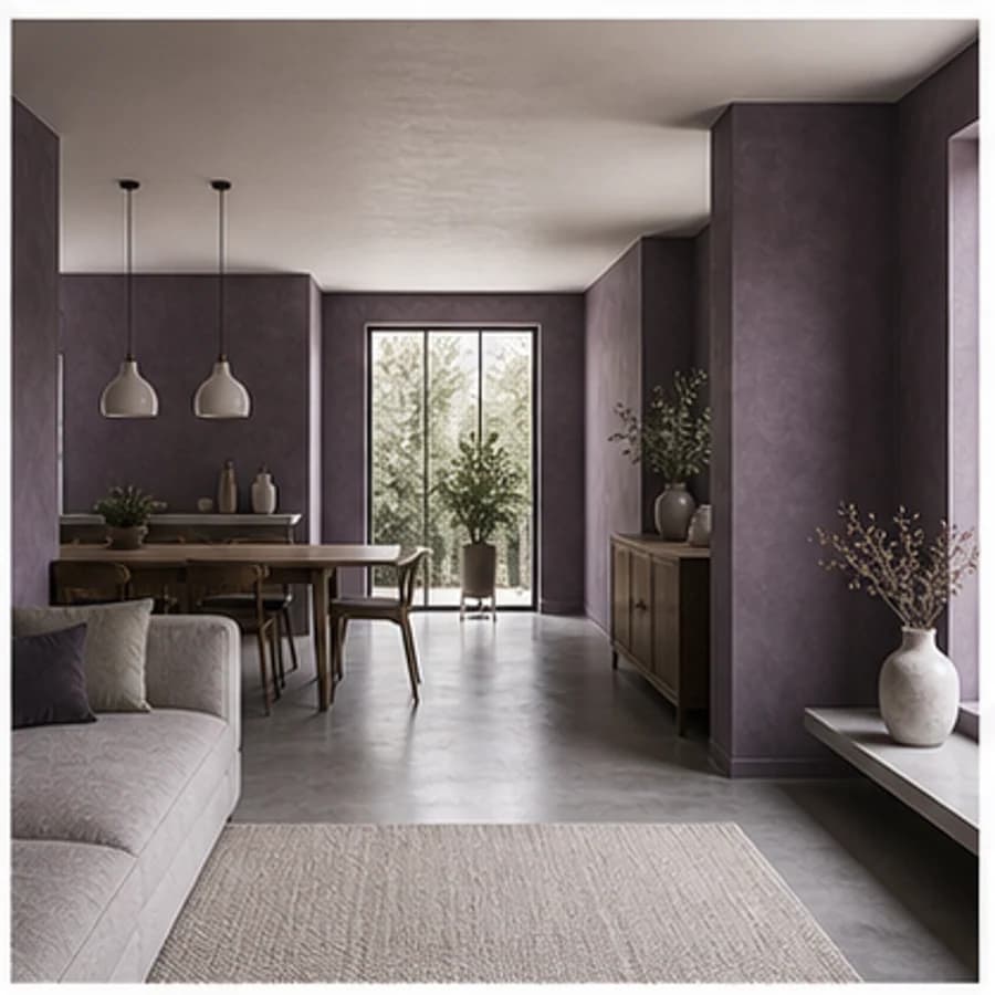 Latex spuiten kleur paars hele woning