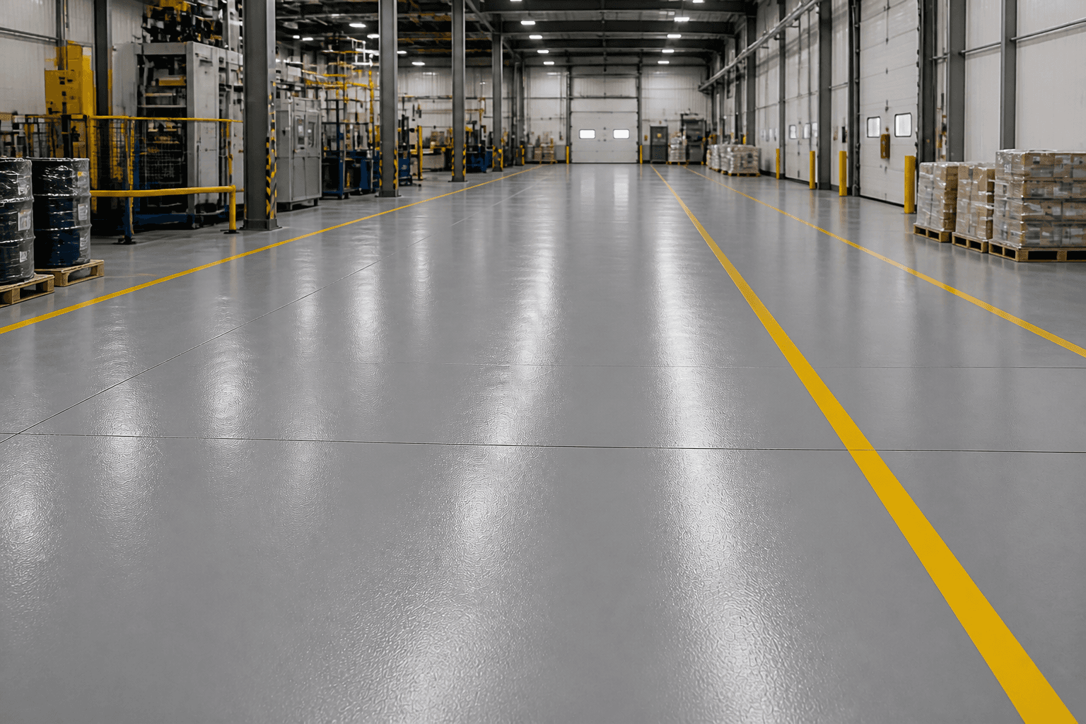 Vloeren dienst industriele vloercoating hal 4