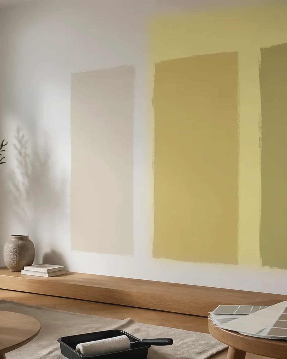 Kleur en textuur okergeel accent