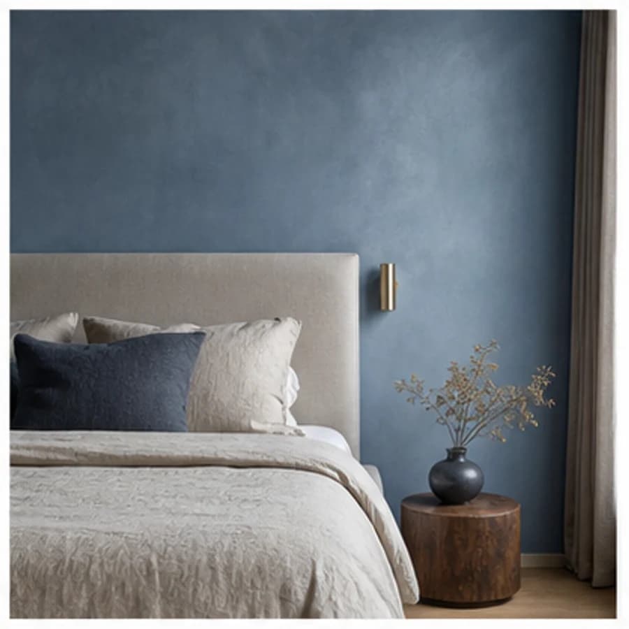 Kleur en textuur kleur blauw slaapkamer