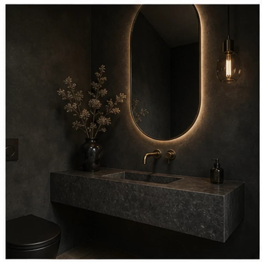 Kleur en textuur dienst marmorino toilet 7