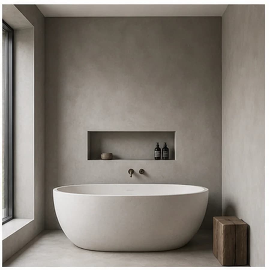 Beton ciré modern minimal badkamer
