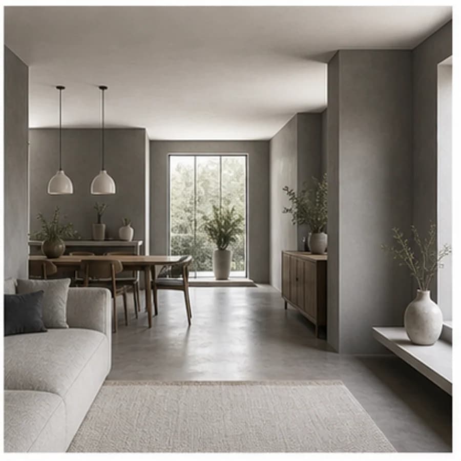 Beton ciré urban concrete hele woning