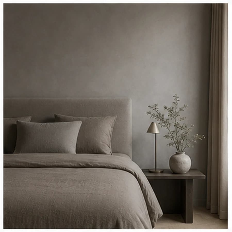 Kleur en textuur kleur grijs slaapkamer