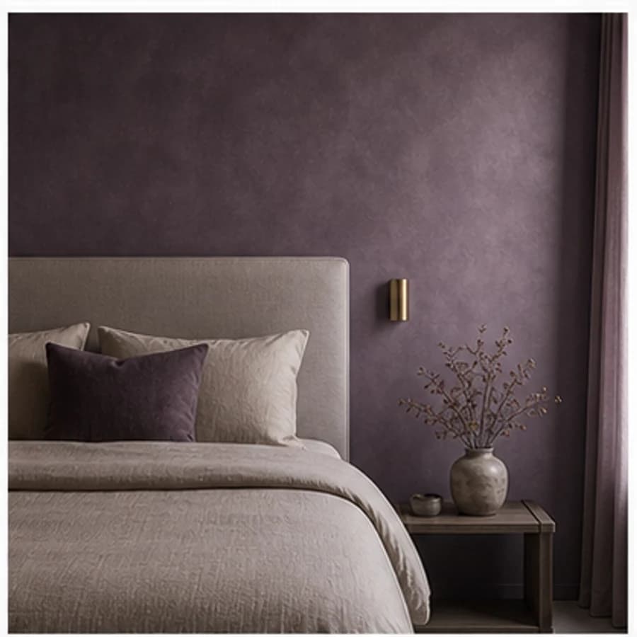 Kleur en textuur kleur paars slaapkamer