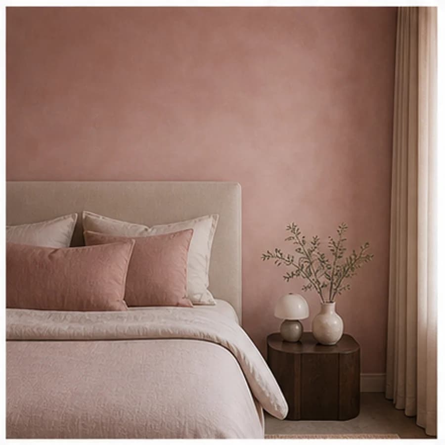 Kleur en textuur kleur roze slaapkamer