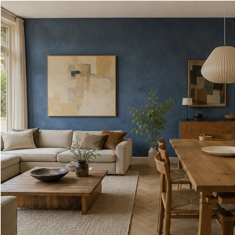 Kleur en textuur cobalt dining family home