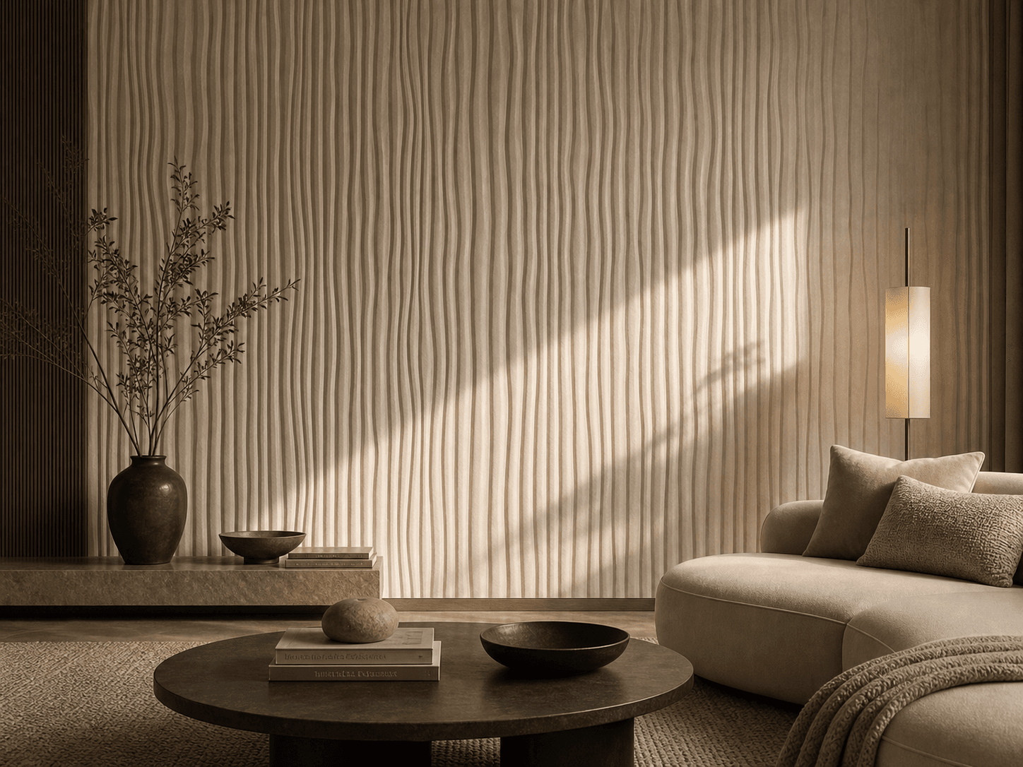 Kleur en textuur eindbeeld voor woonkamer