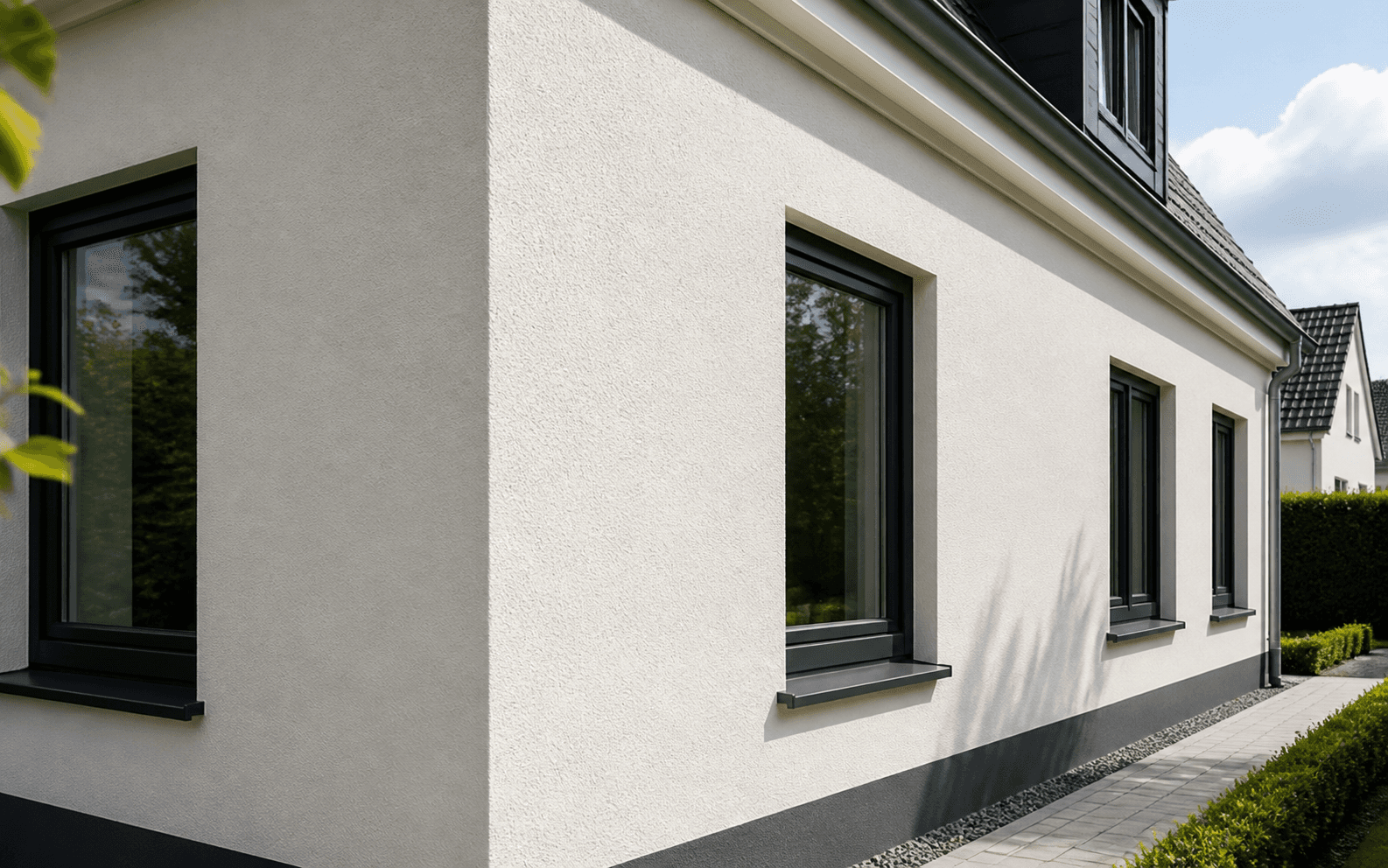 Renovatie dienst buitengevel stucen hele woning 7