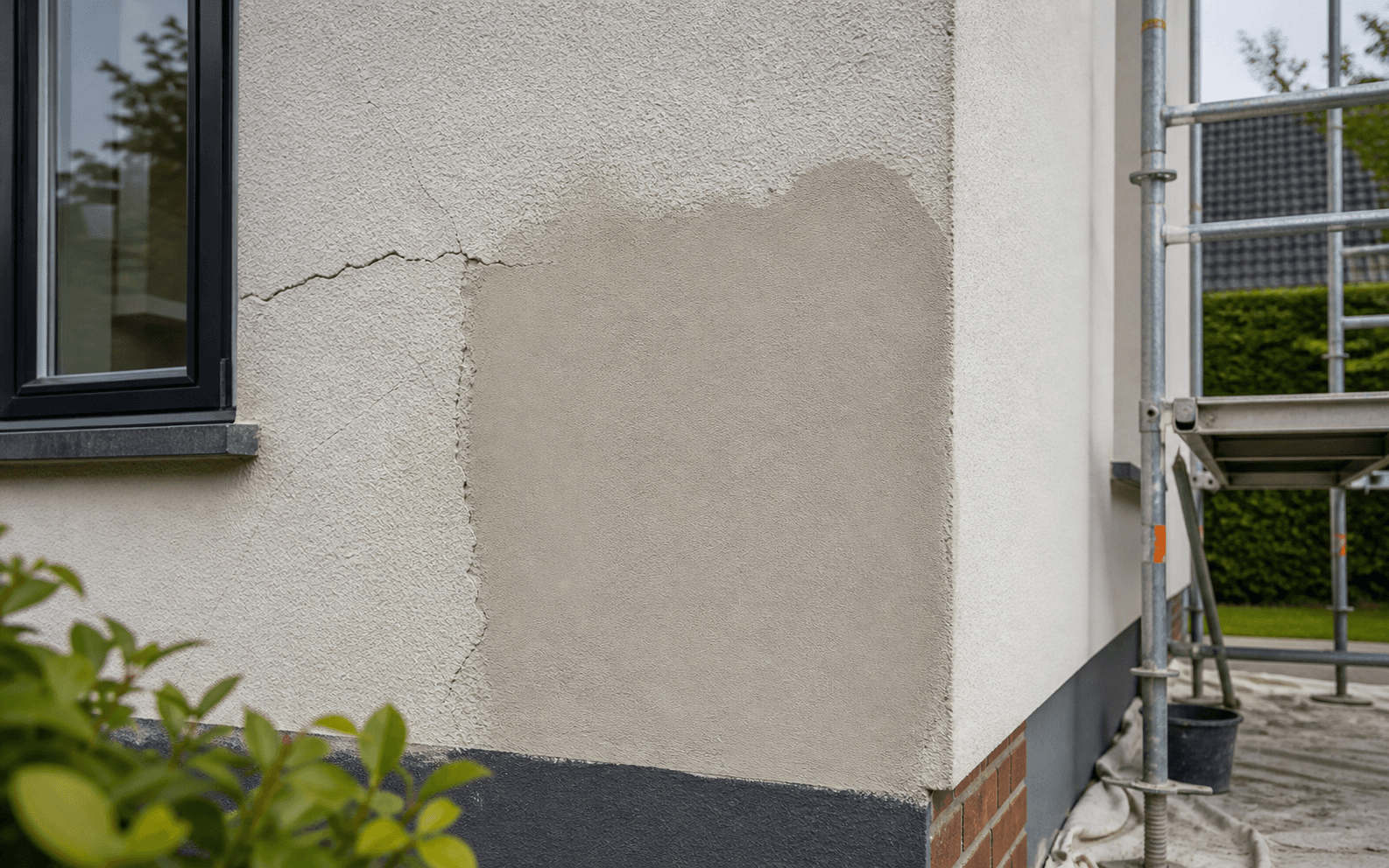 Renovatie dienst buitengevel stucen hele woning 8