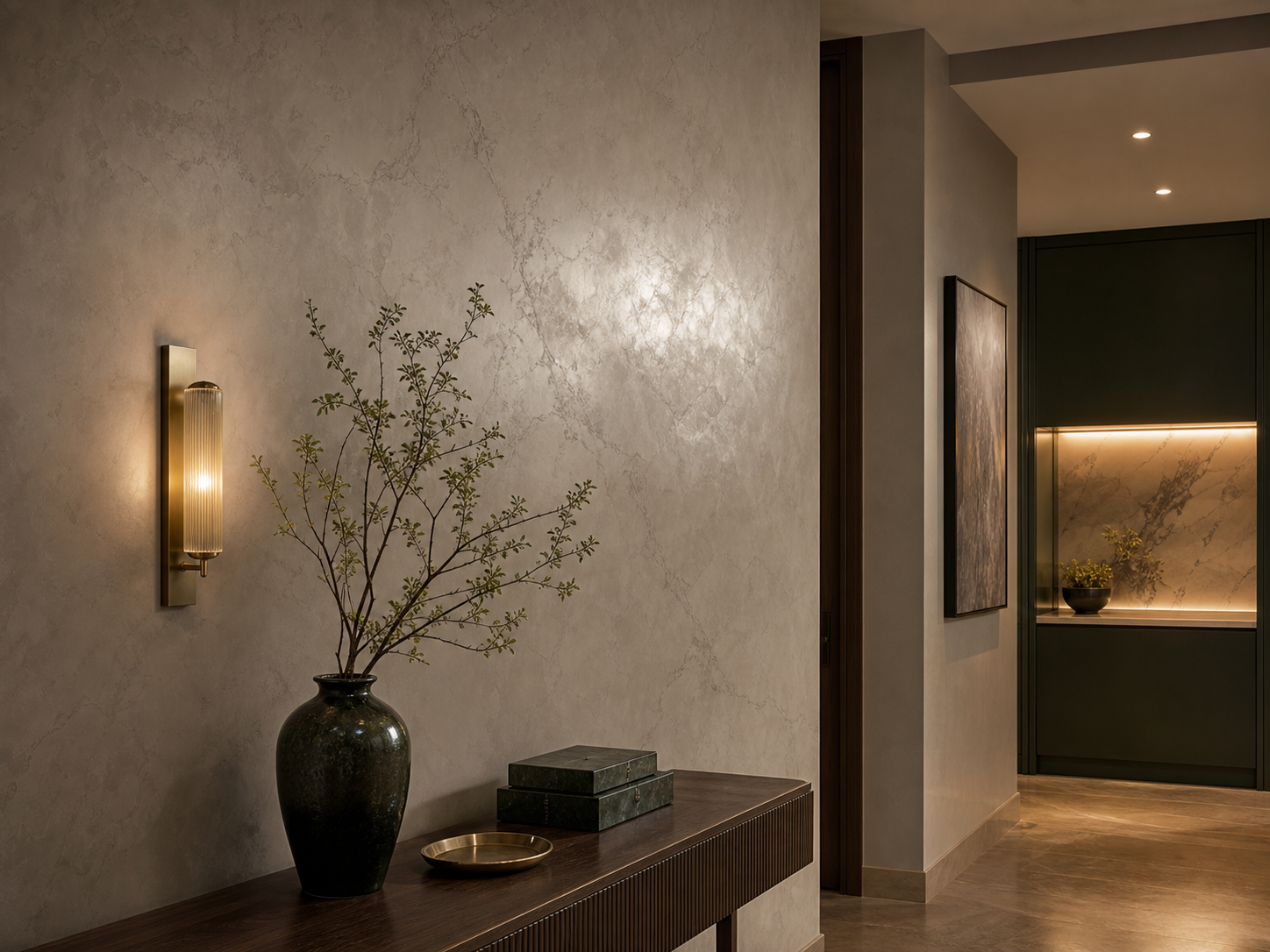 Venetian plaster / Marmorino voorbeeld 3