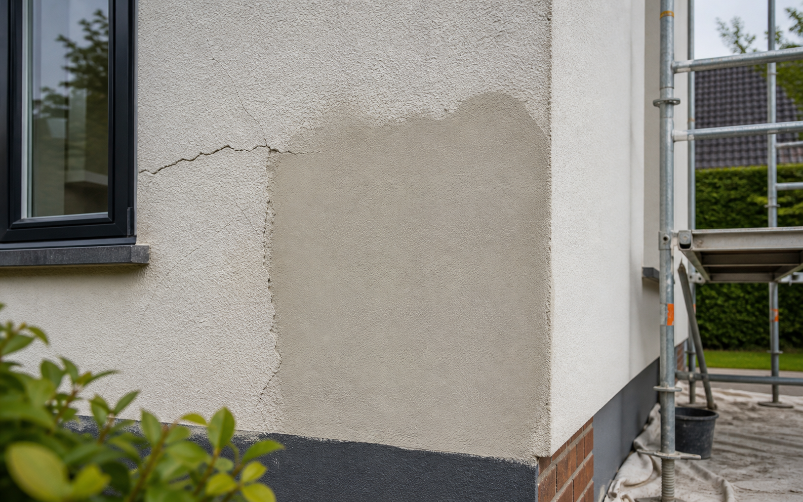 Gevel reparatie voorbeeld van afwerking