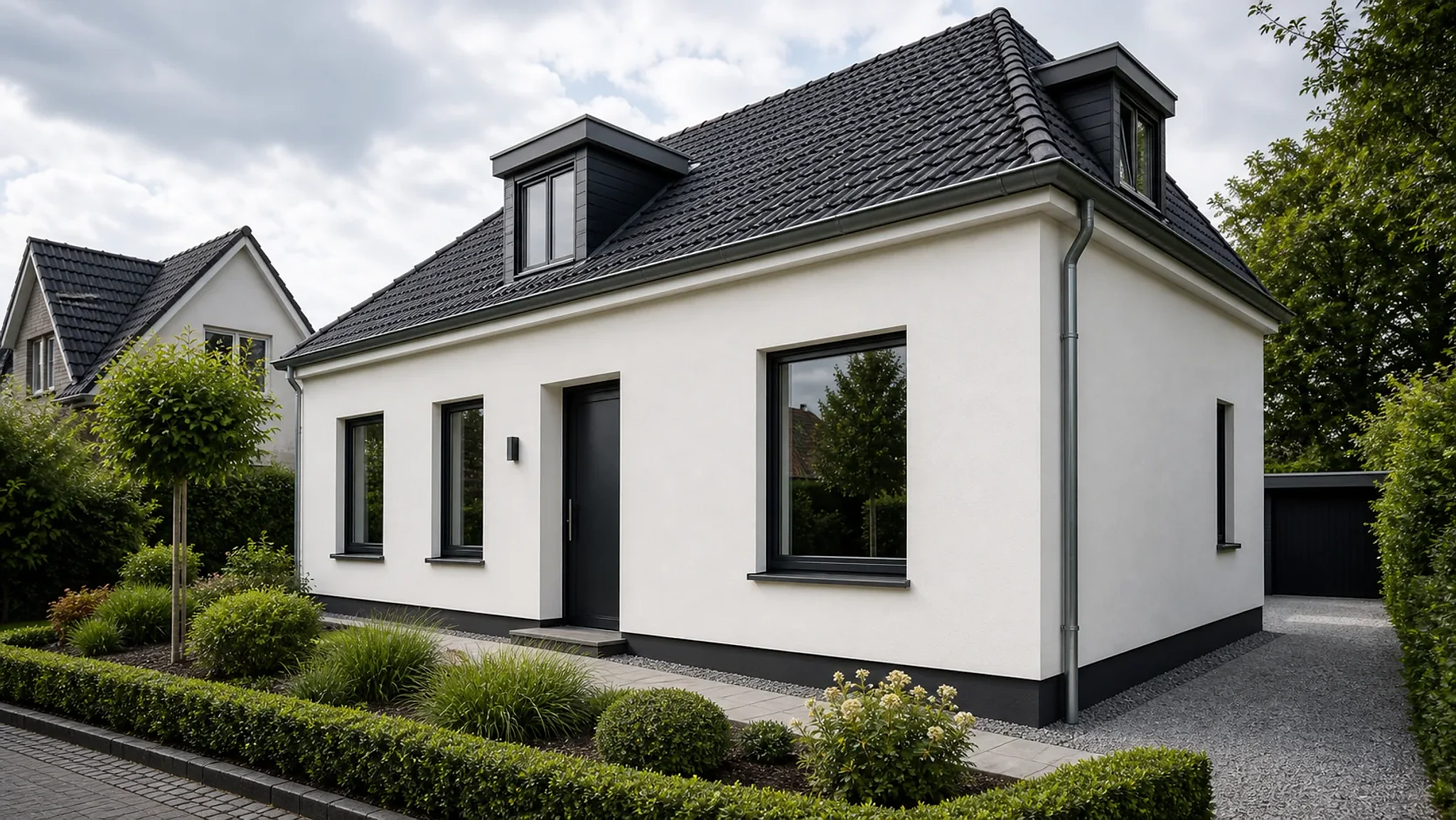 Buitengevel stucen voorbeeld 2